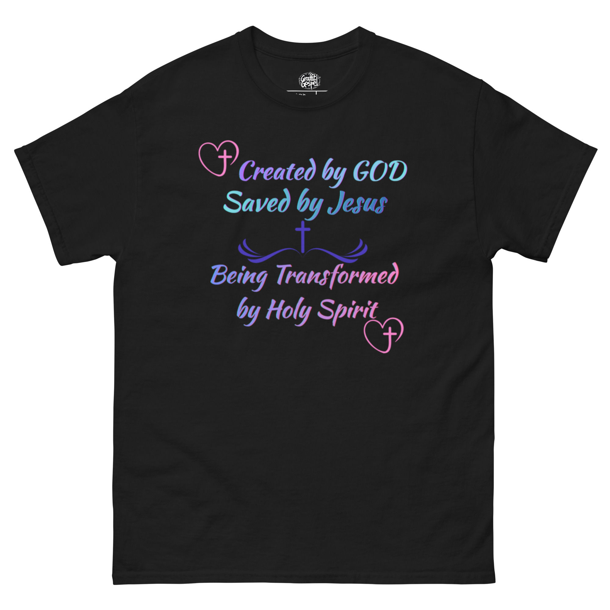 Created by God, Saved By Jesus,_Unisex classic tee