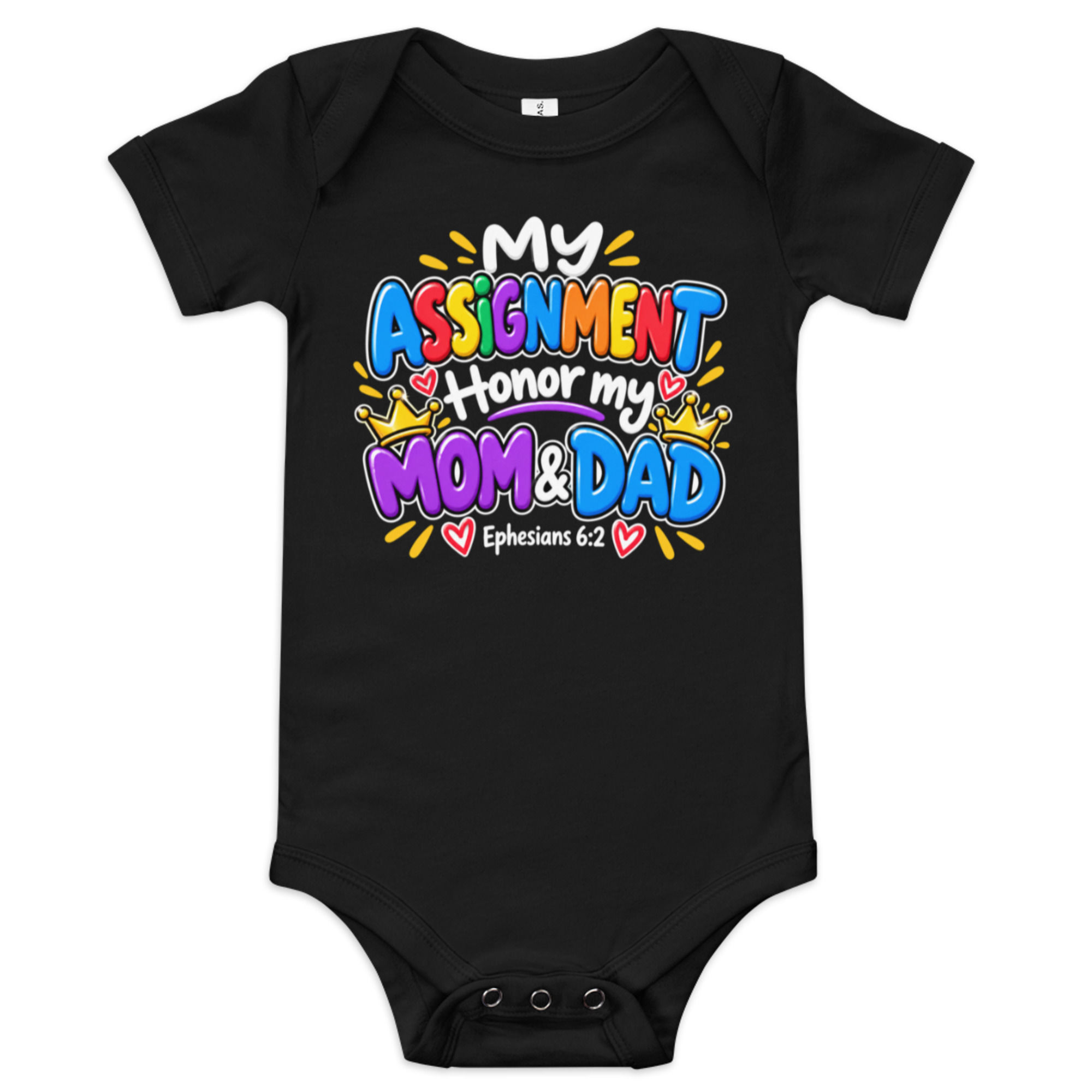 My Assignment Honor Mom & Dad Baby one piece (3M - 18M)