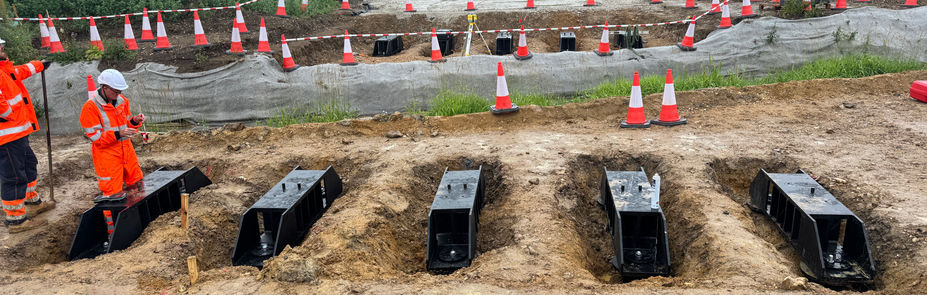 Norfolk Vanguard 400 KVA Substation - Helical Pile Installation