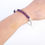 Thumbnail: Delicate Amethyst and Swarovski Pearl Bracelet, Slider Clasp