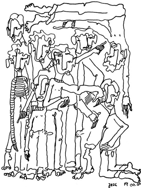 ink on paper, Jade Krym , Carmkei , Kuinst 