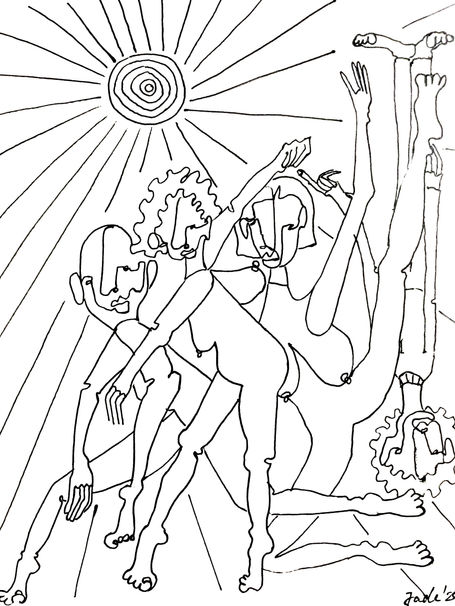 ink on paper, Jade Krym , Carmkei , Kuinst 