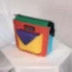Çok Renkli, Etkileyici Katmanlı Renkler, İleri Dönüşüm, Box Bag, Çapraz Çanta, Clutch, Yan Görünüm