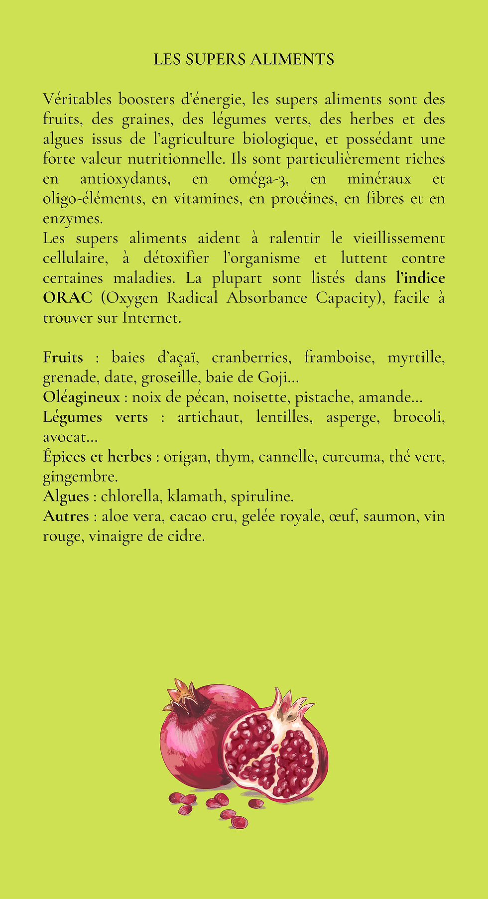 Miniature : Carte Holistic Wellness - Supers aliments