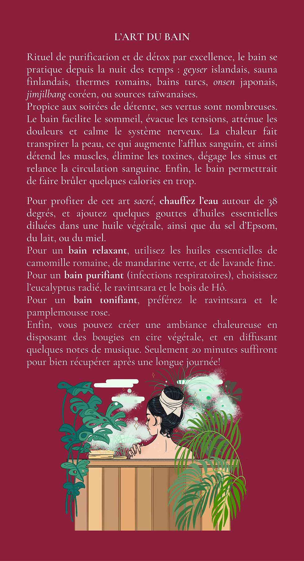 Miniature : Carte Holistic Wellness - L'Art du bain