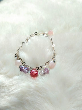 Bracelet 手鍊 / Amethyst紫晶(4mm*8mm)  /Rose Quartz粉晶(10mm)  /Fluorite紫螢石(12mm