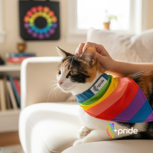 Bandana Pet em Cetim Para Cães e Gatos +Pride LGBT