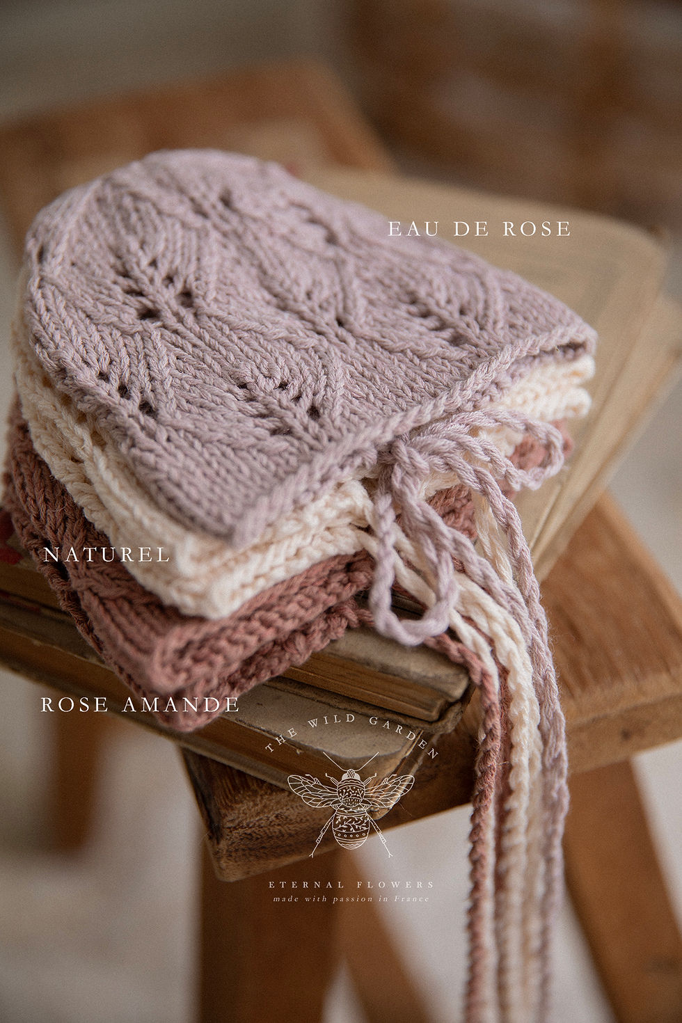 Thumbnail: Bonnet Coton Lin Fleurs d'Epi