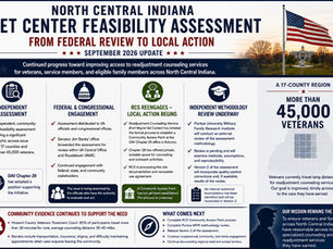 North Central Indiana Vet Center Feasibility Assessment: From Federal Review to Local Actions
**September 2026 Update**