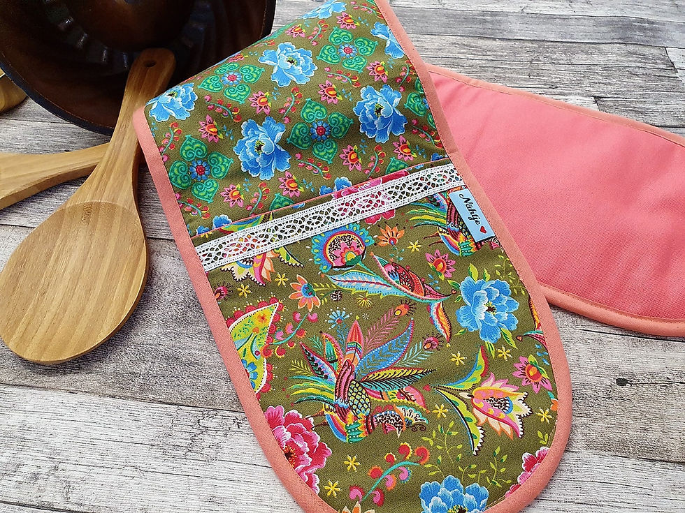 Miniaturbild: Backofenhandschuhe, Topflappen doppelseitig,