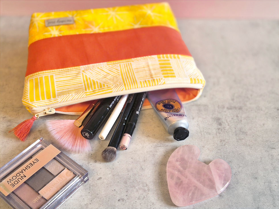 Miniaturbild: Colorblocking  pastelletöne , Kosmetiktasche,  22x15x5 cm mit Reißversch