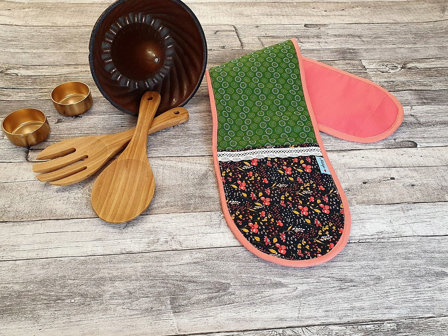 Backofenhandschuhe, Topflappen doppelseitig, 78cm lag und 18cm breit,