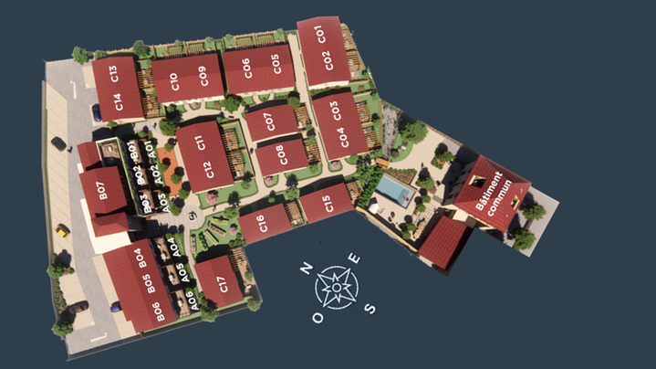 Village numéroté boussole.png