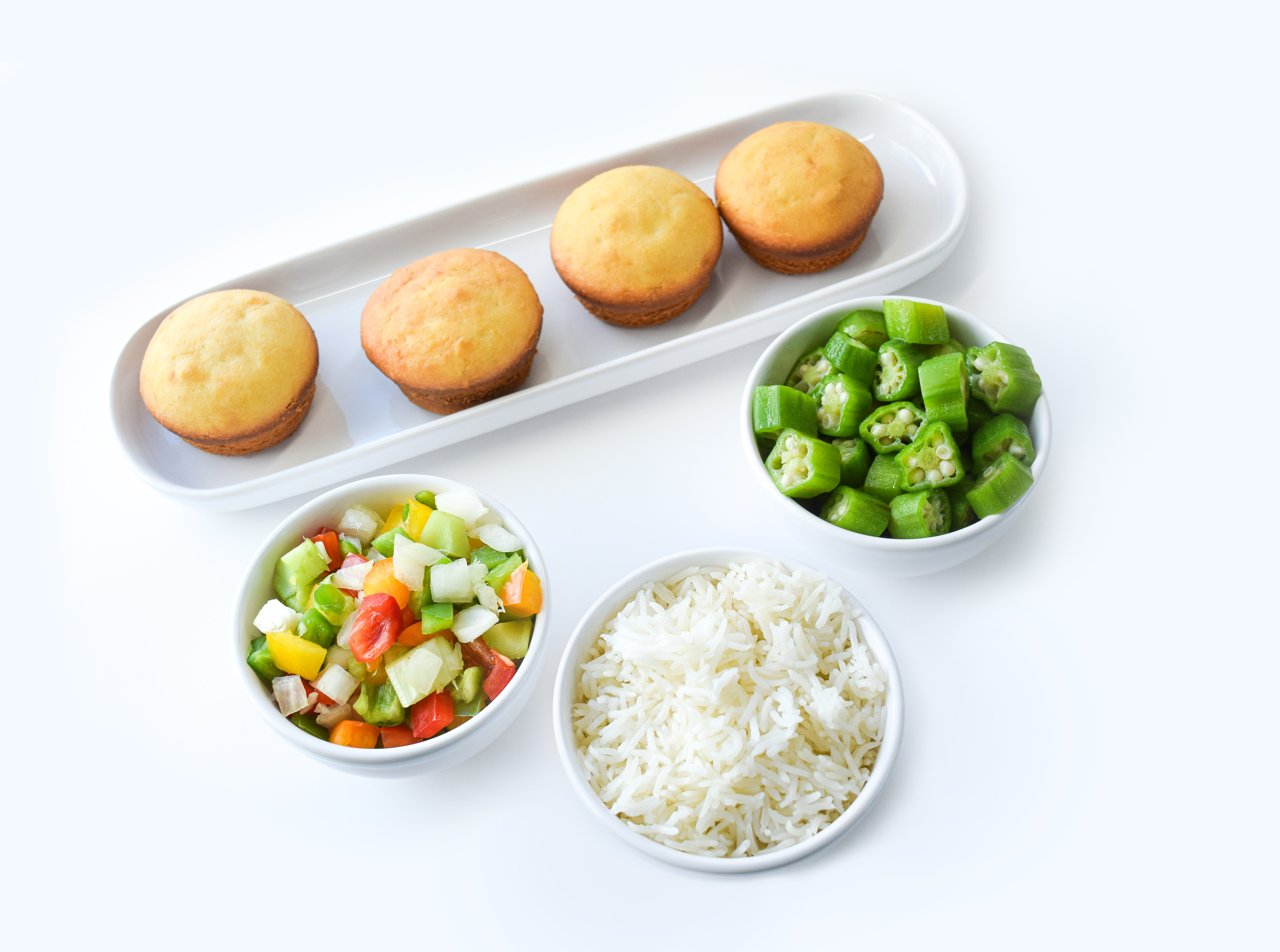 Arranged Food and Objects