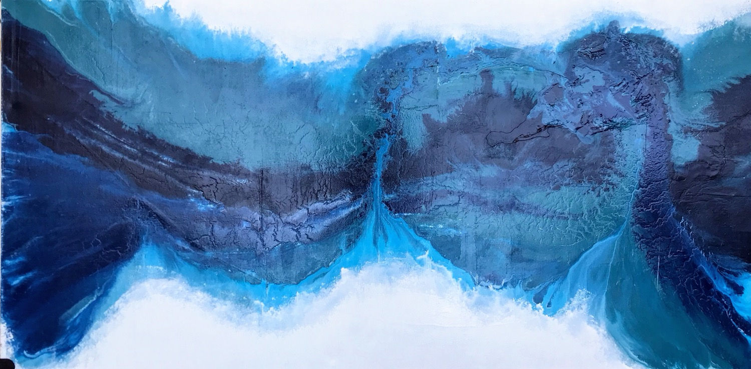 TELA ABSTRATA GRANDE OCEANO 1,80X0,90