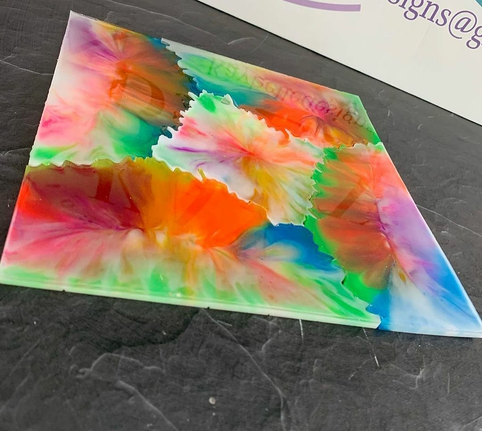 Thumbnail: Isabelle Tie Dye Coaster  Set (4 Pc Coaster Set With Bottle Coaster)