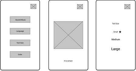 Infinity Ball Low-Fidelity Wireframes
