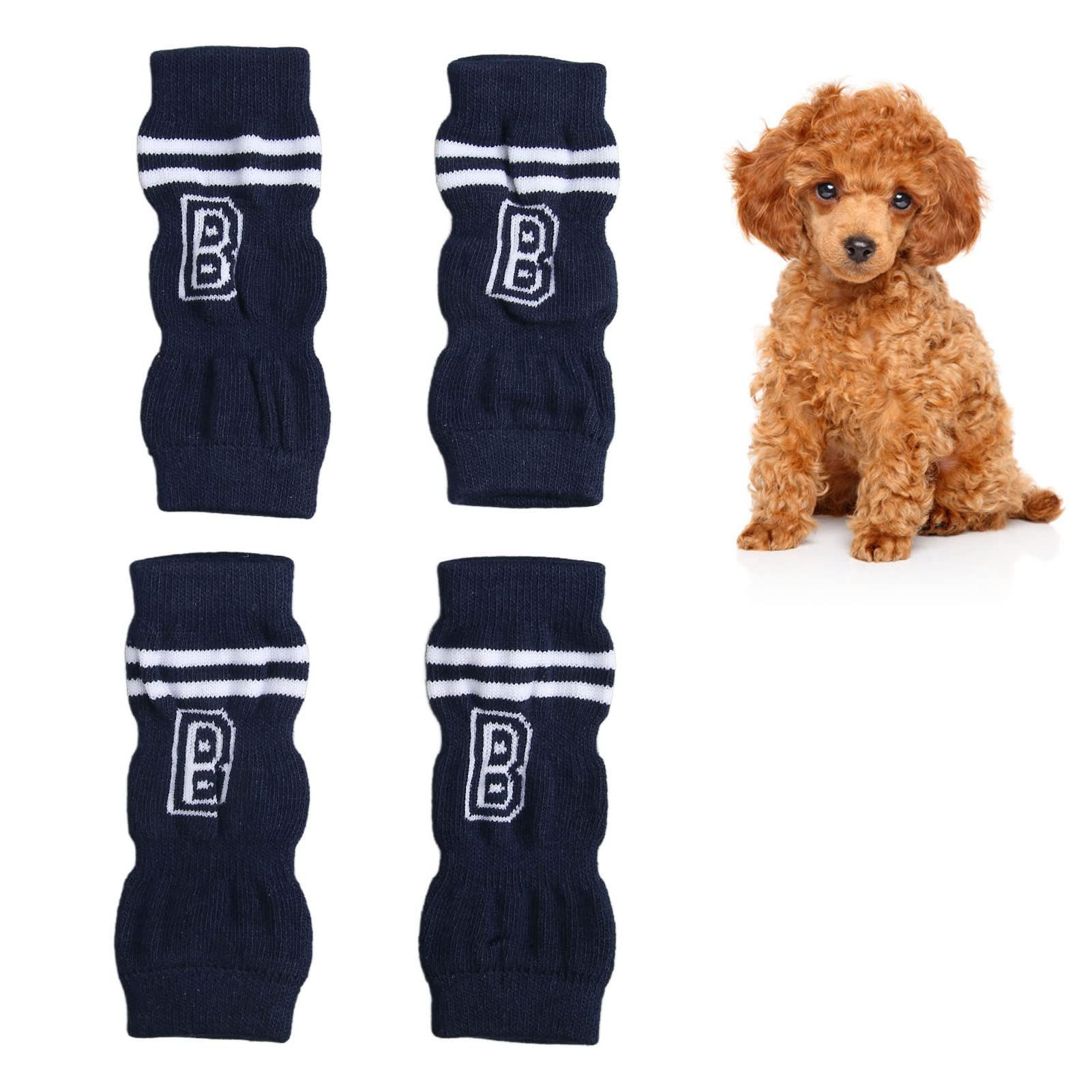 Zerodis 4pcs Pet Dog Elbow Protector Dog Elbow Sleeve Knitted Pet Leg Warmers El