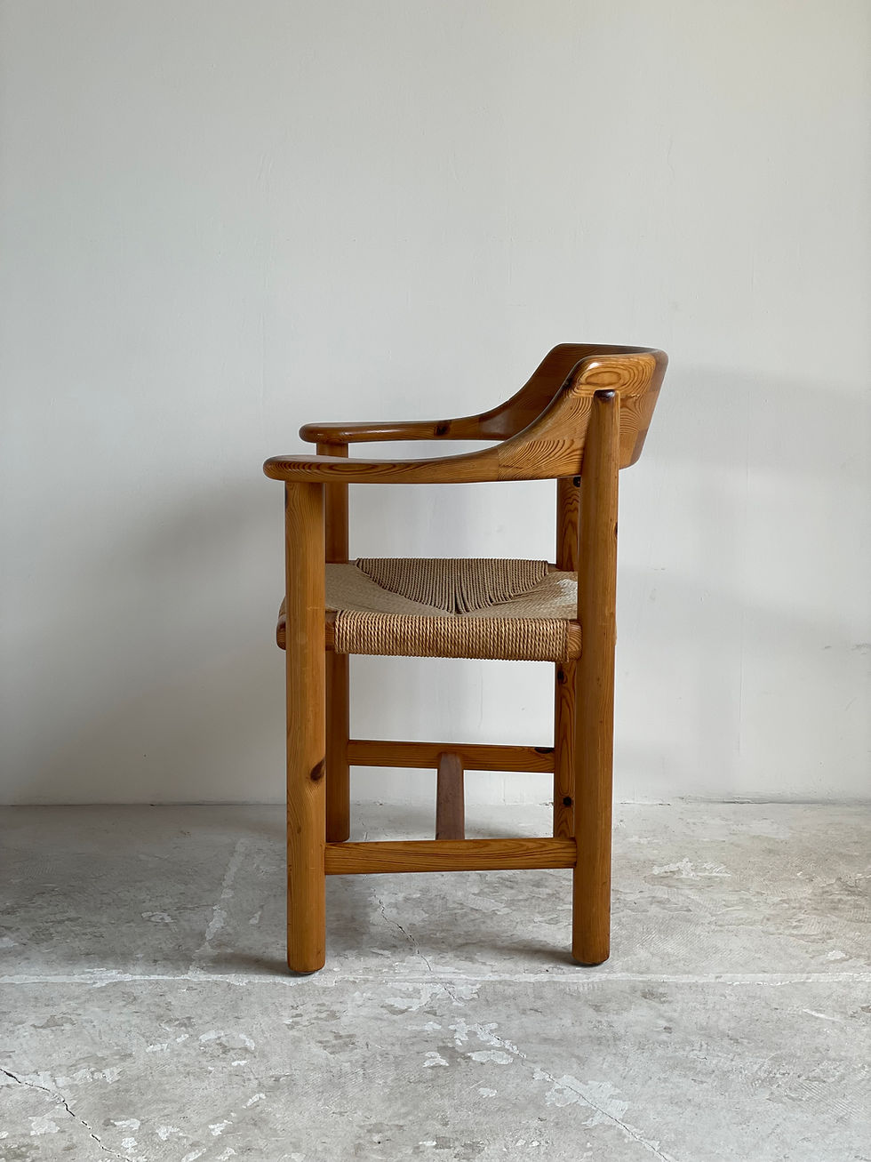 Thumbnail: Rainer Daumiller Pine and Papercord Armchair - Hirtshals Savvaerk, 1970 #2