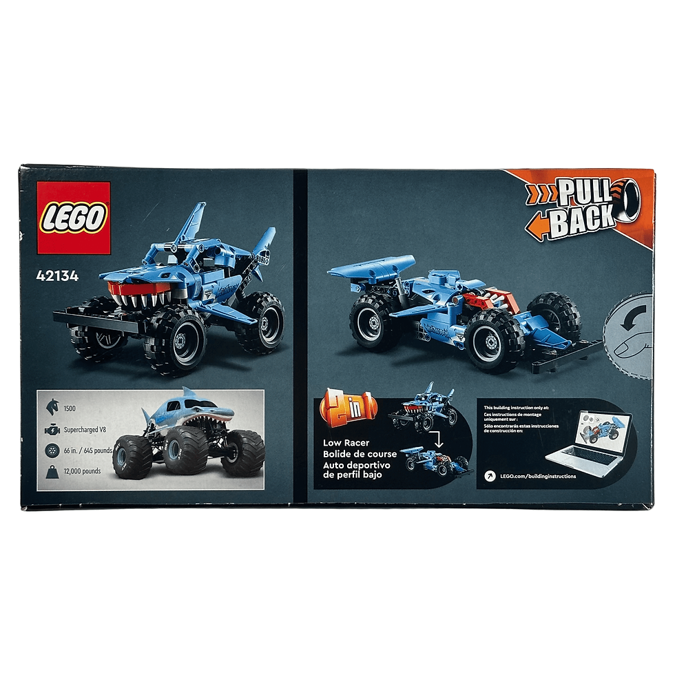 Lego Technic 42134 Monster Jam Megalodon 2 In 1 Car Set Back View