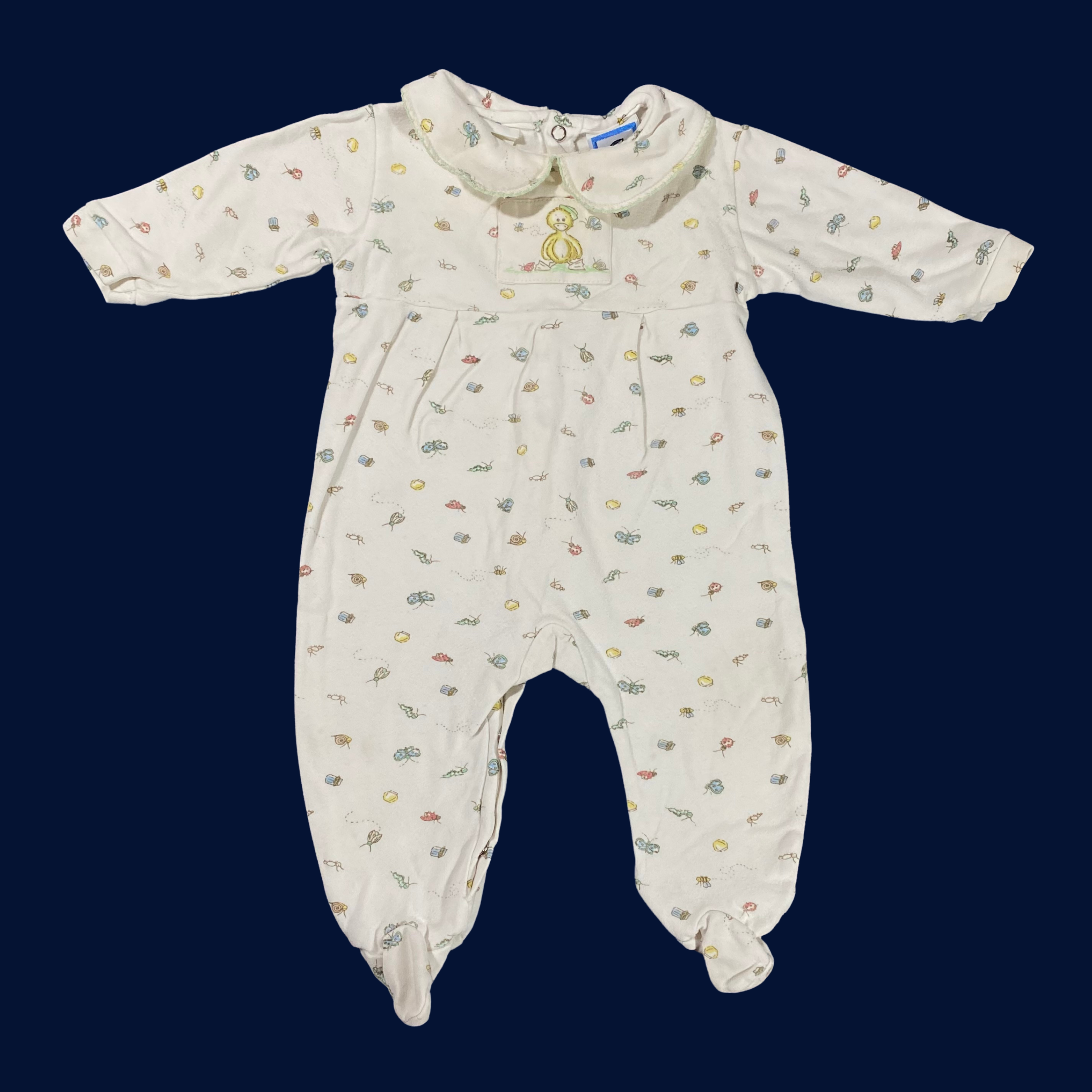 Lulaby Insect lullaby-club-unisex-baby-9-months-white-footed-romper-insects-print-00750