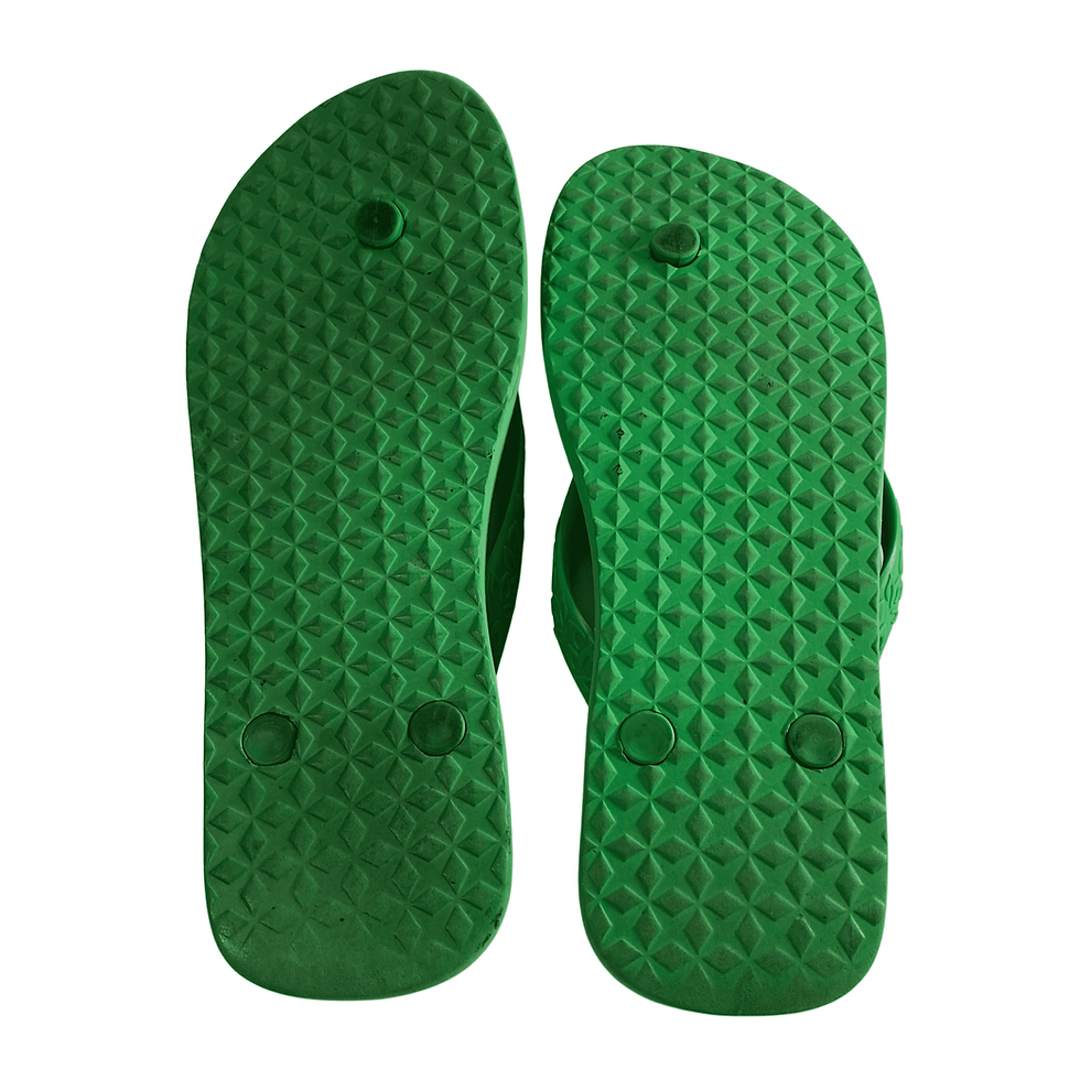 Hollister Womens Size US 7 Lime Green Flip Flops Bottom View