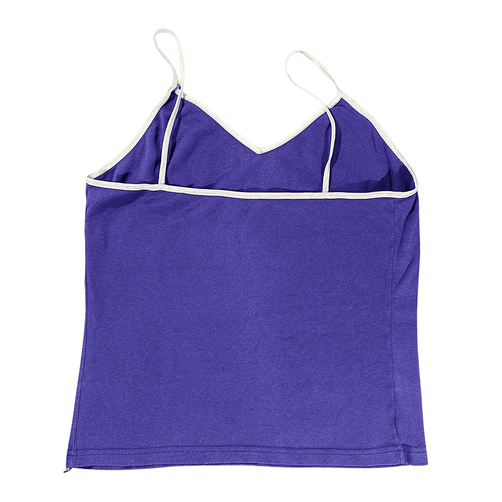 Cyber Wink Women's Juniors Large Purple Strap Tankini Top Back