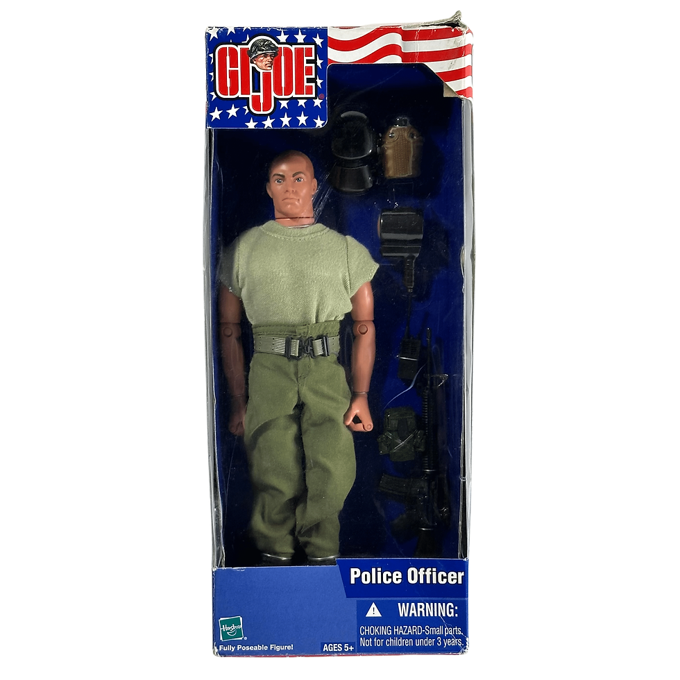 Hasbro Vintage 2002 GI Joe Police Officer 10" Action Figure With Accessories Front View
