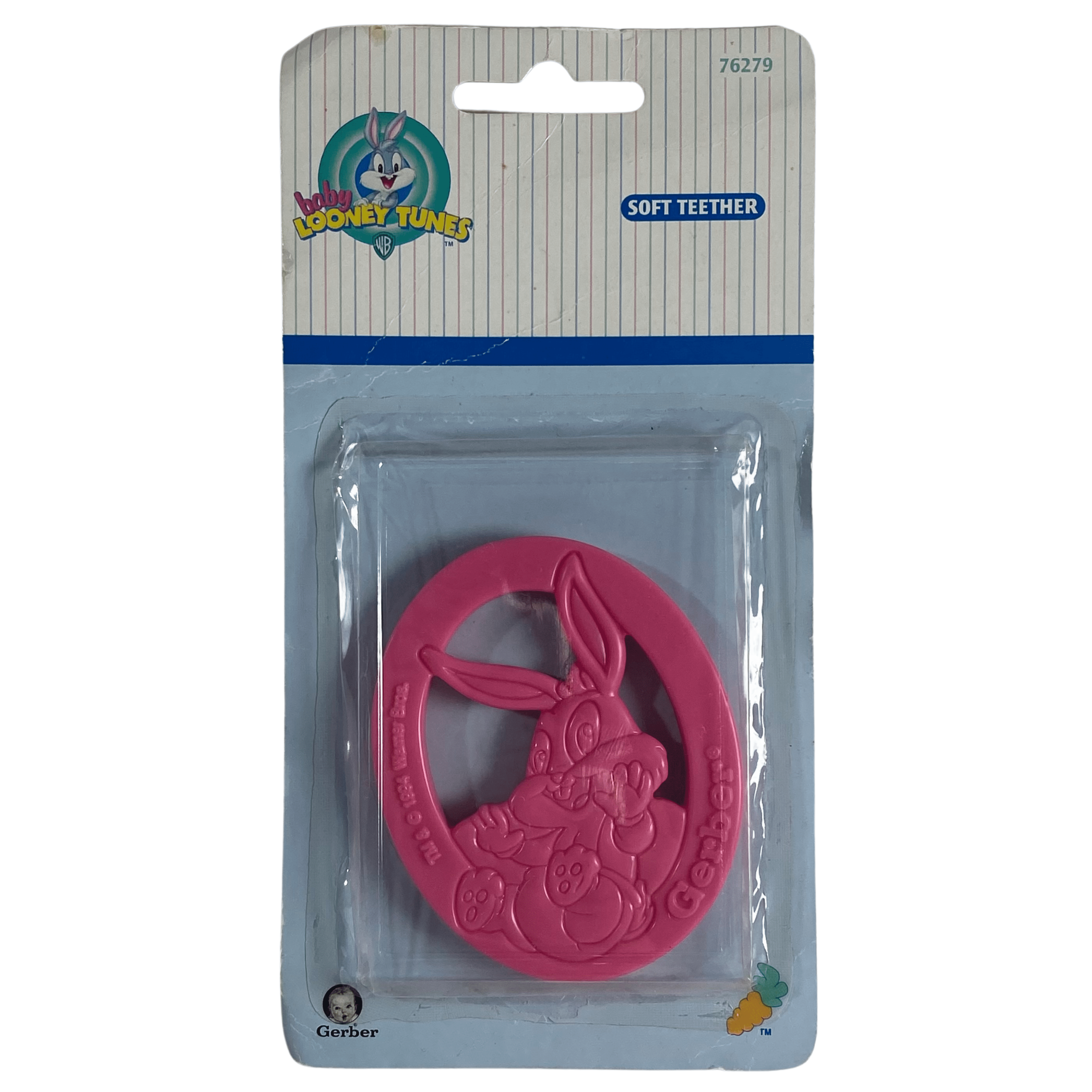 Character Teether gerber-baby-looney-tunes-character-soft-teether-vintage-1997-new-bugs-bunny