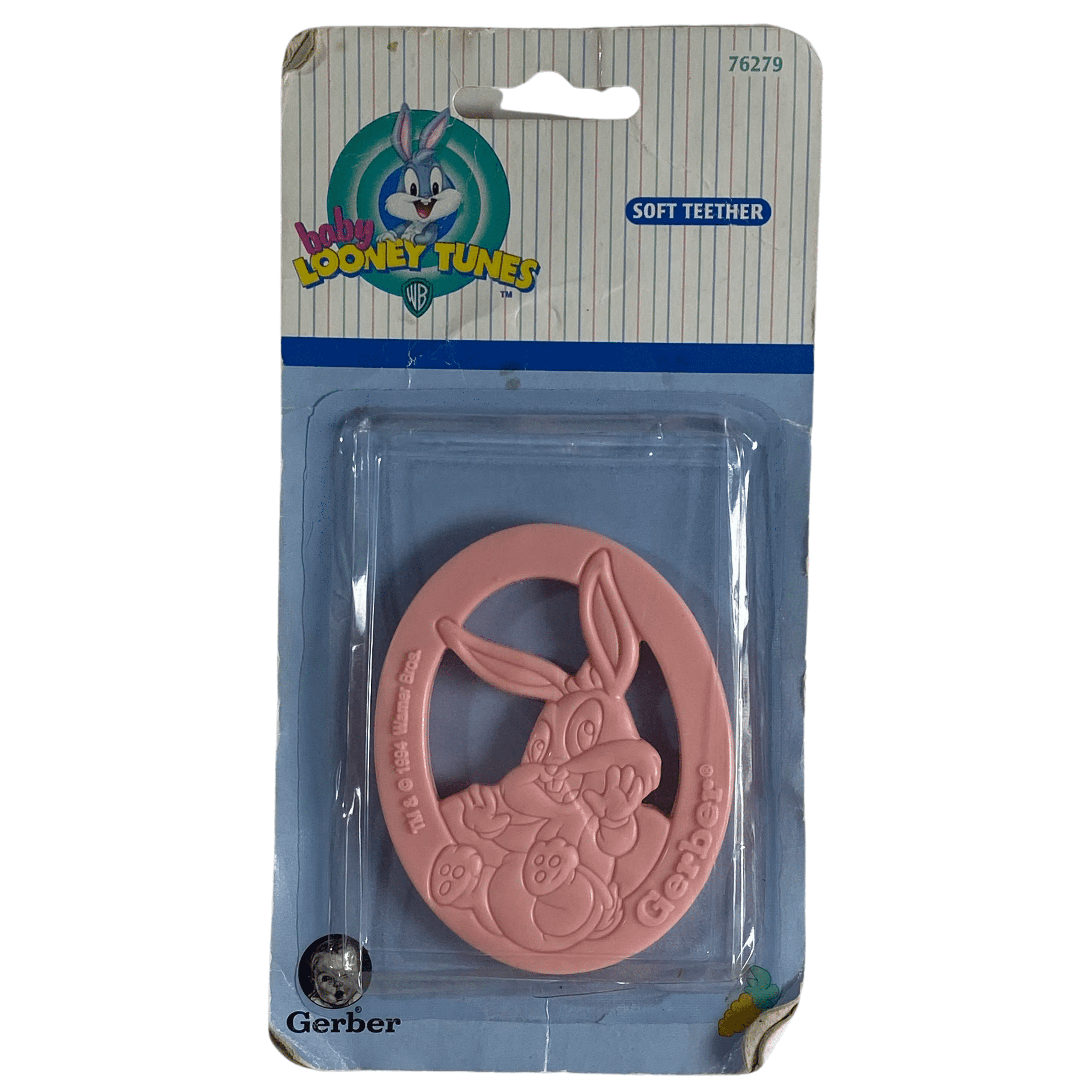 Character Teether gerber-baby-looney-tunes-character-soft-teether-vintage-1997-new-bugs ...