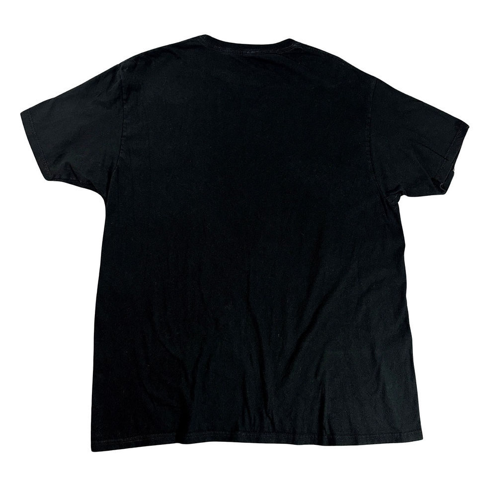 Back view of DreamWorks men's XL black short sleeve Shrek graphic tee shirt.