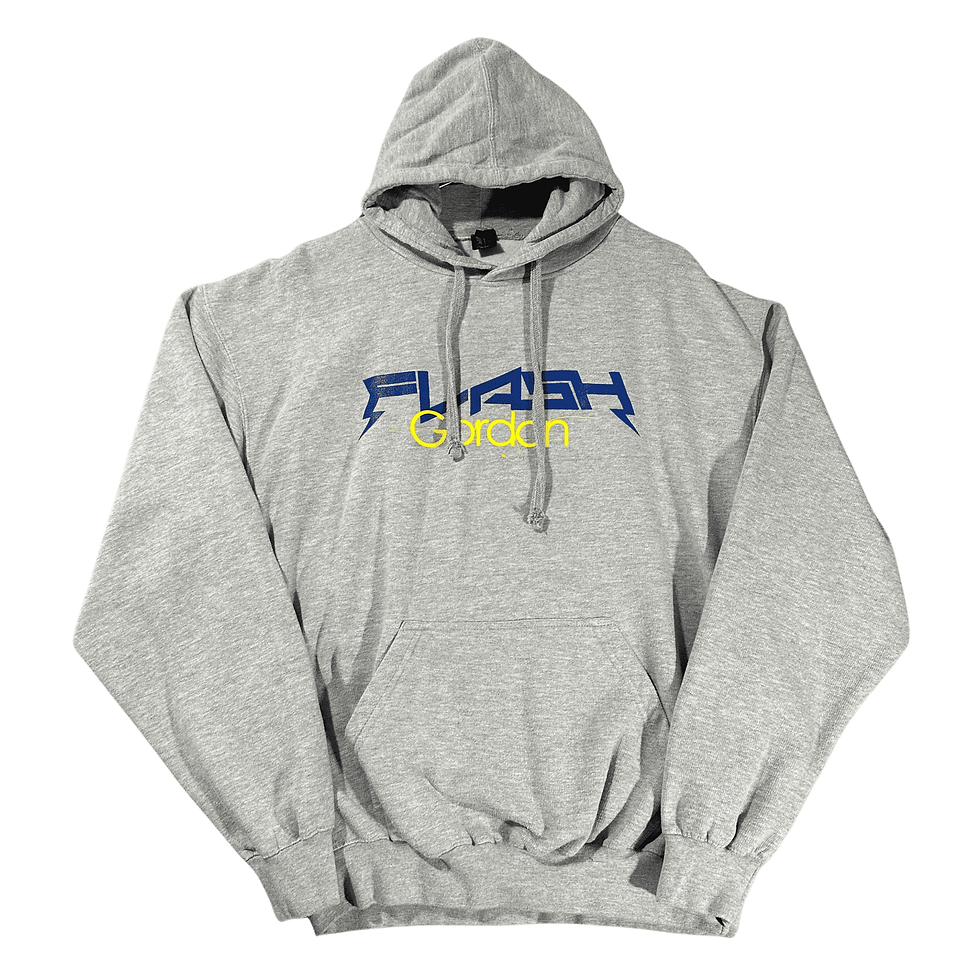 Tultex Men's Large Flash Gordon Gray Pullover Hoodie, Front View