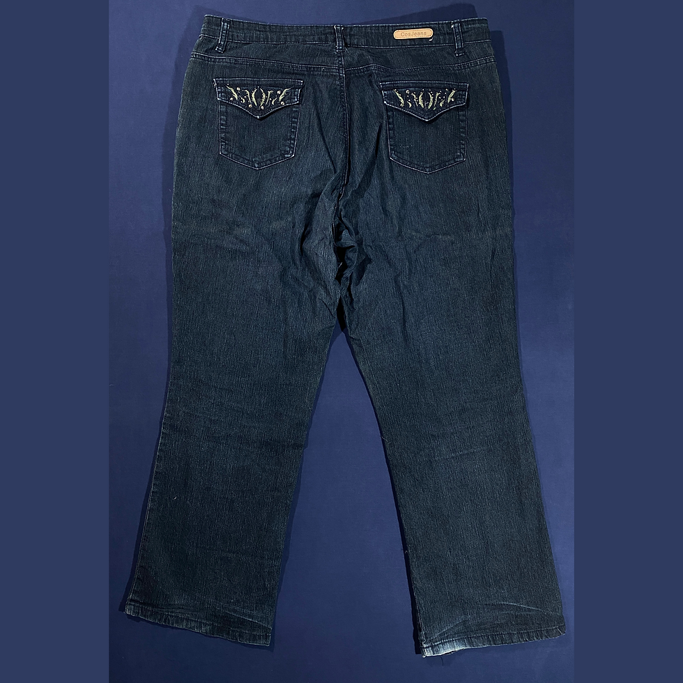 Cos Jeans Women's Size 20 Dark Blue Soft Denim Jeans Back View