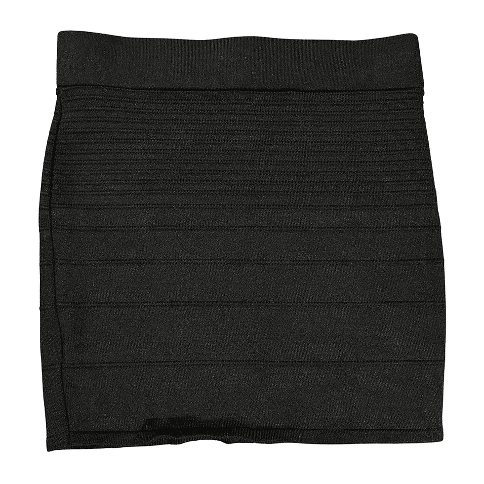 Papaya Women’s Juniors Large Black Tight Fit Knit Pencil Skirt Back