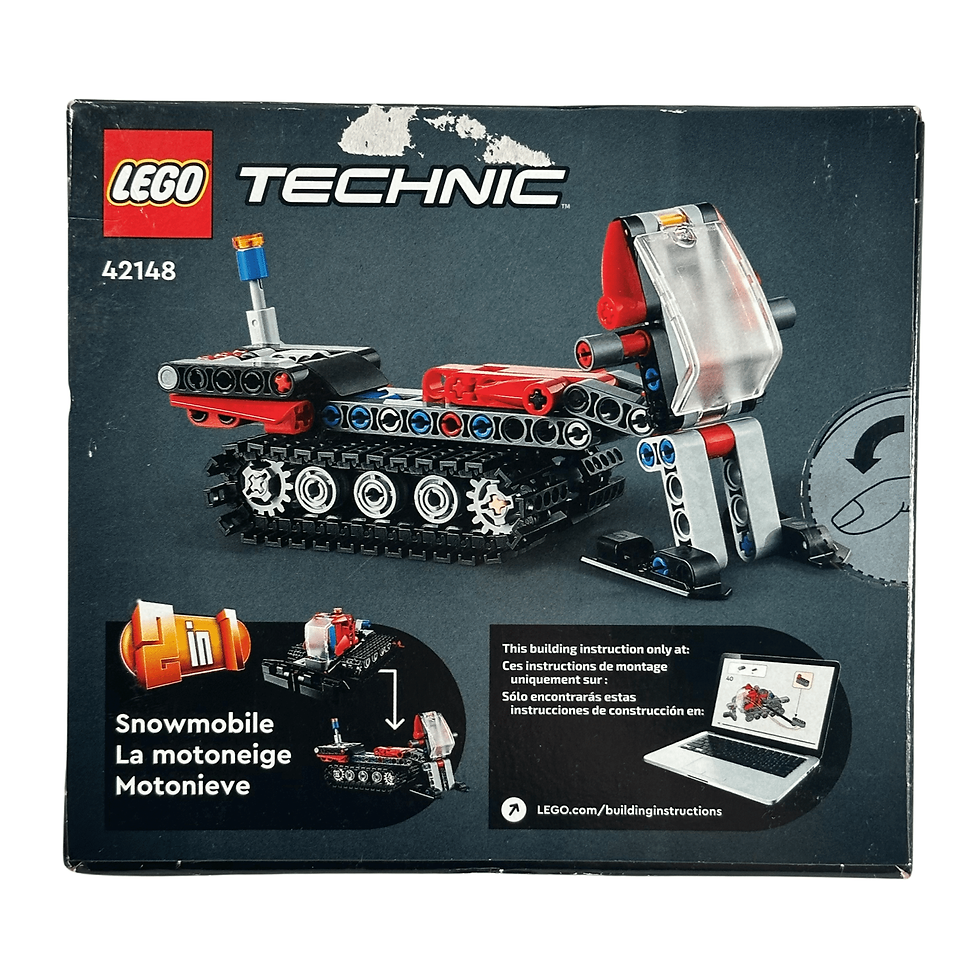 ego Technic 42148 Snow Groomer And Snowmobile 2-in-1 Build Set Back View