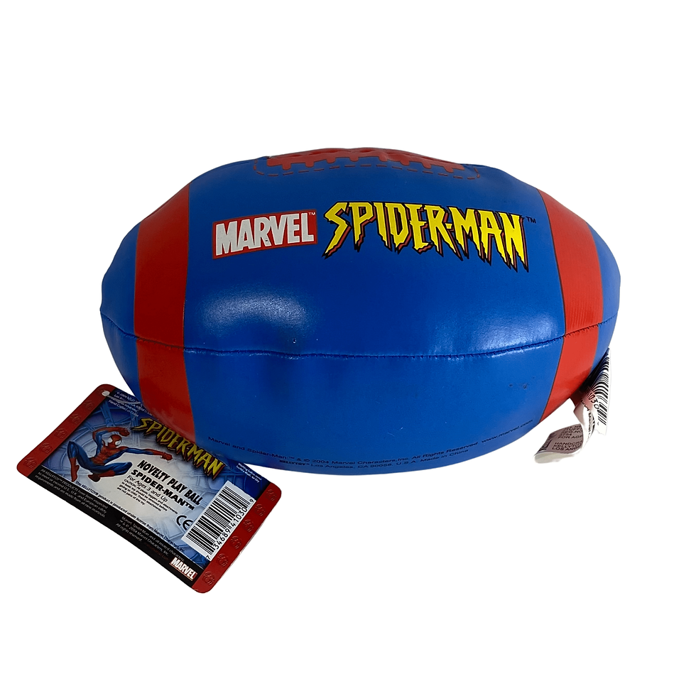 Kellytoy Vintage 2004 Marvel Ultimate Spider Man 6" Soft Foam Novelty Play Football Back View