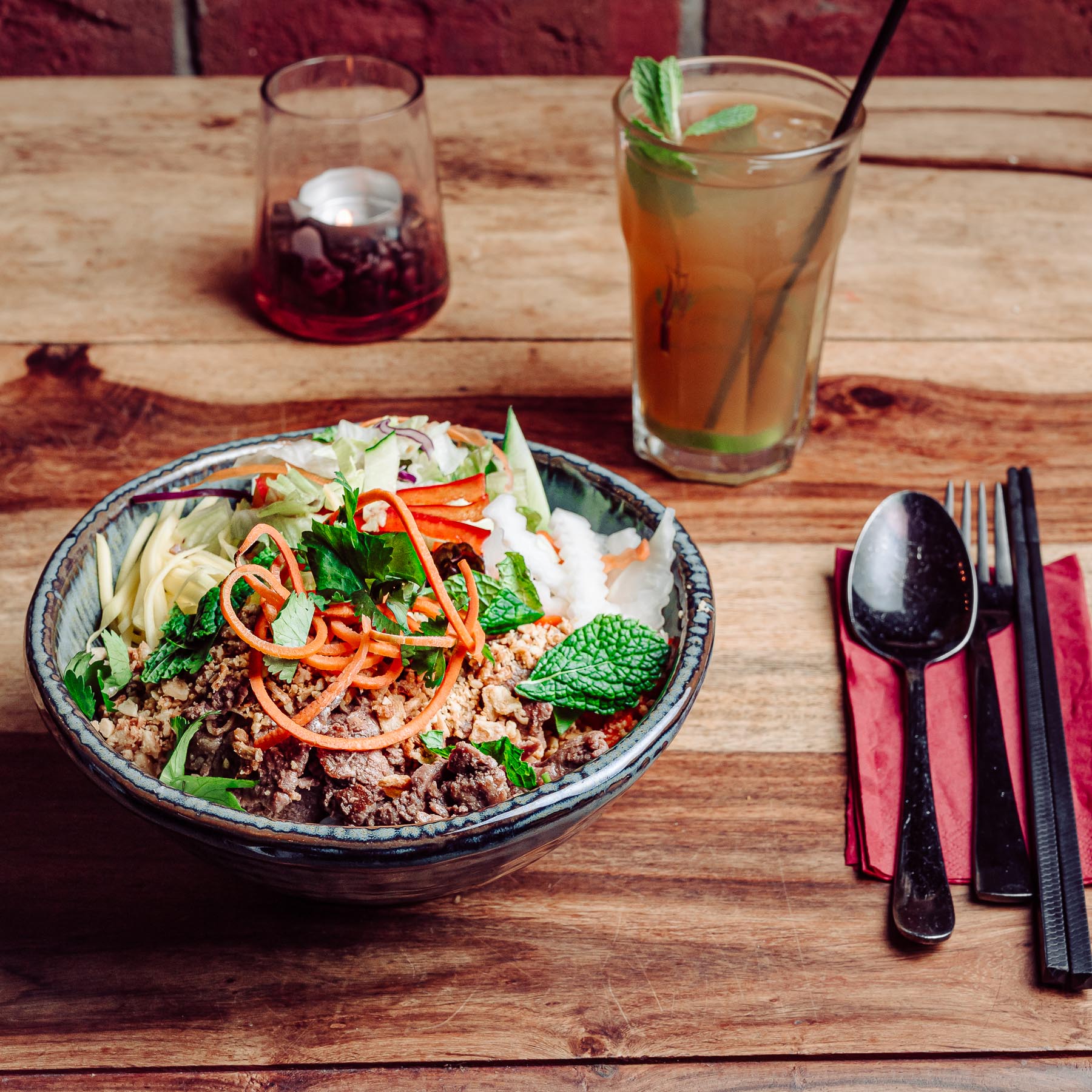 Arranged Food and Objects