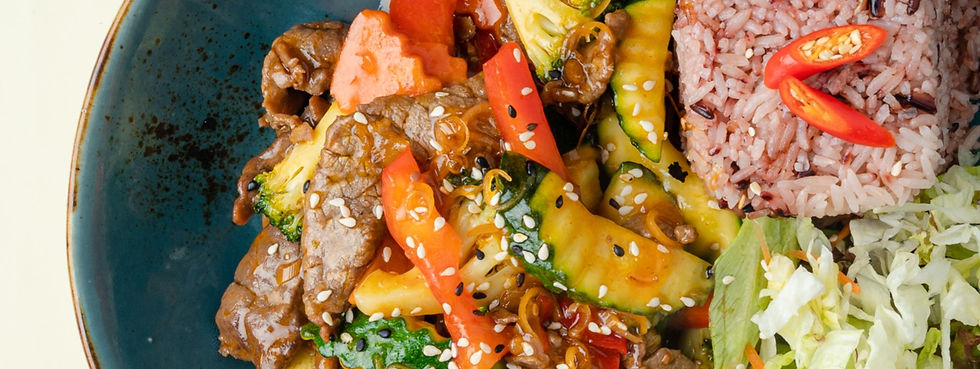 Arranged Food and Objects