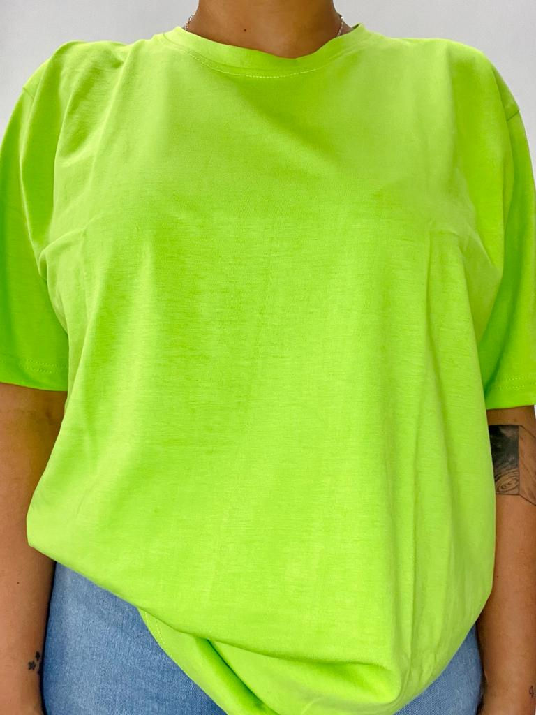 Thumbnail: Kiwi Green Cotton Roundneck T-Shirt