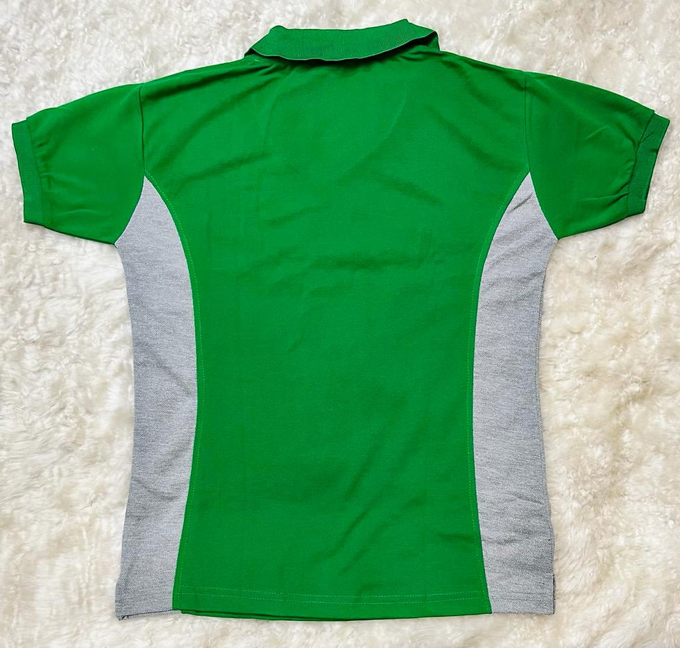 Thumbnail: Girls Green House Polo Neck T-Shirt