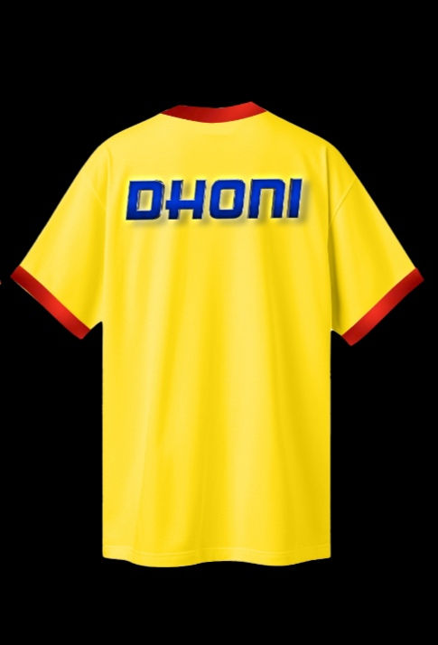 Thumbnail: CSK MS Dhoni 7 Yellow Printed Tshirt