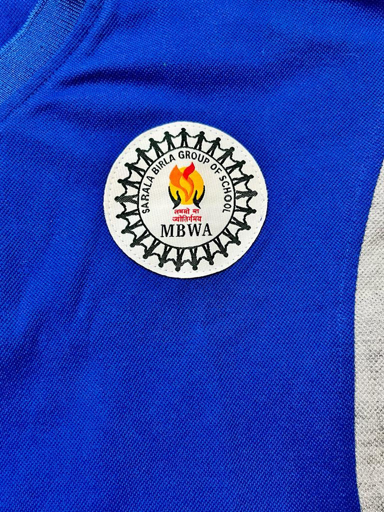 Thumbnail: Girls Blue House Polo Neck T-Shirt