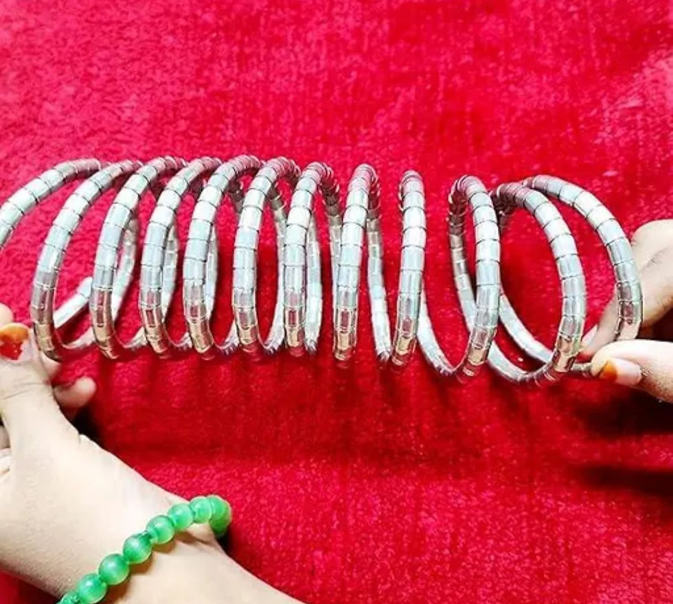 Thumbnail: Silver Spiral Tube Bracelet 