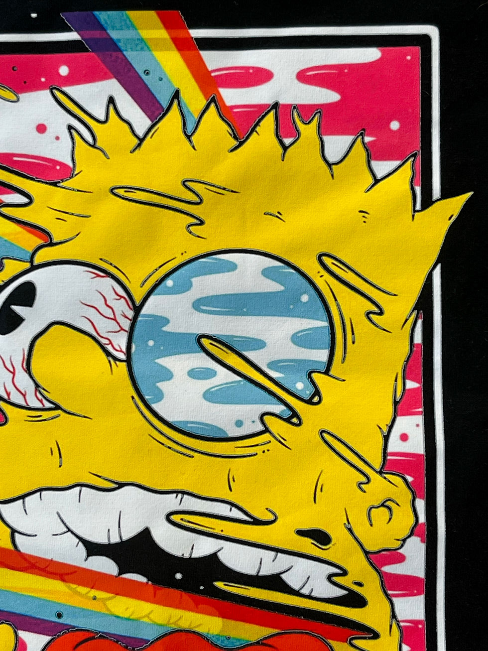 Thumbnail: Black Bart Simpson Cotton Printed Tshirt