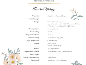 Program for TFC Pelletier Funeral