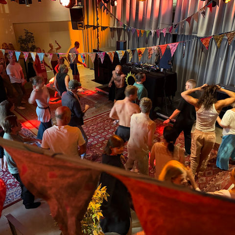 Dancers filling the hall
