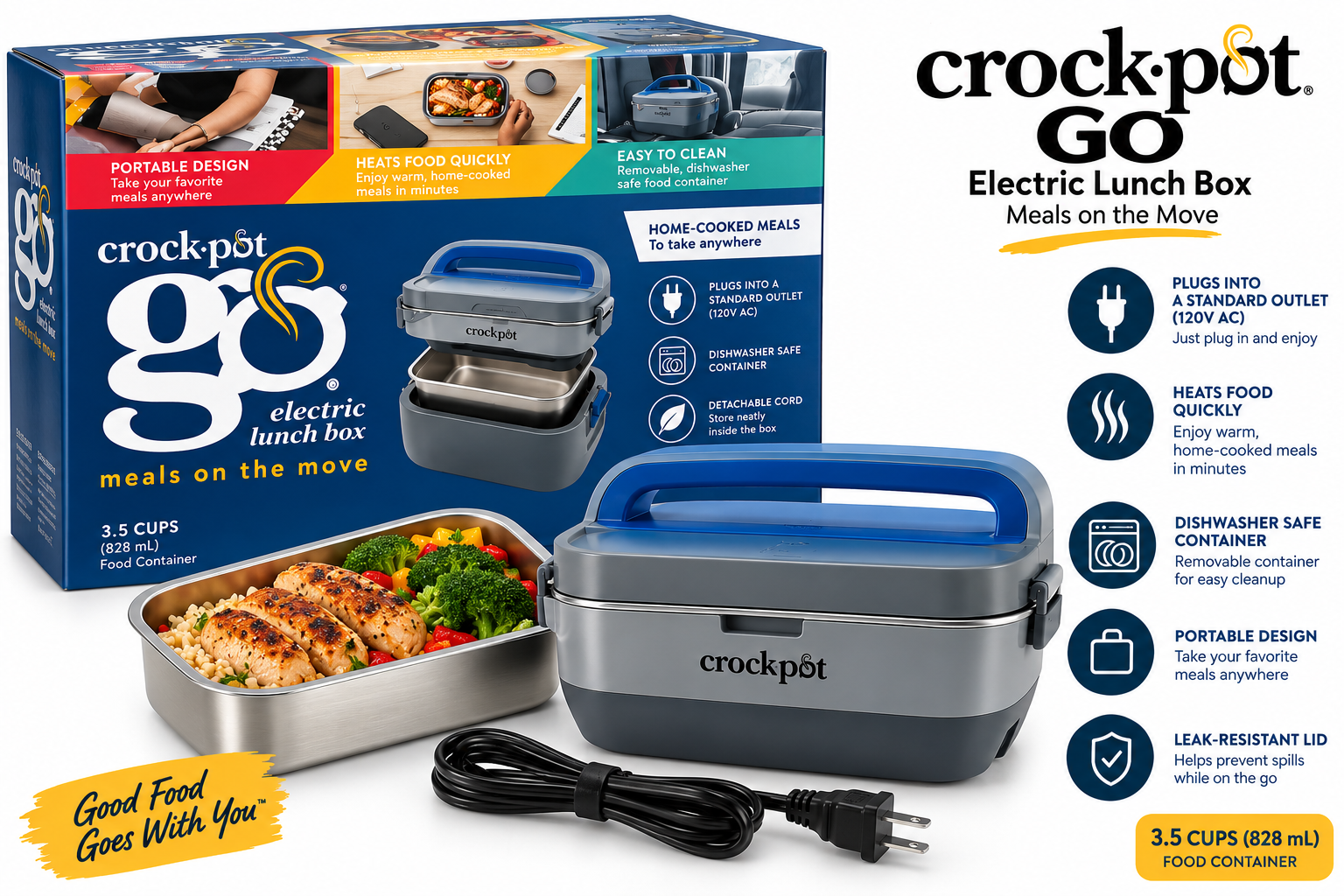 Crock-Pot GO Electric Lunch Box – Portable Food Warmer