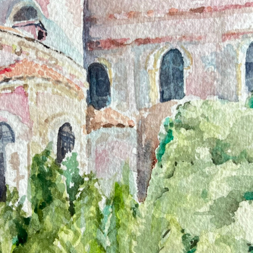 Thumbnail: Painting, Watercolor - "St. Sernin, Toulouse"