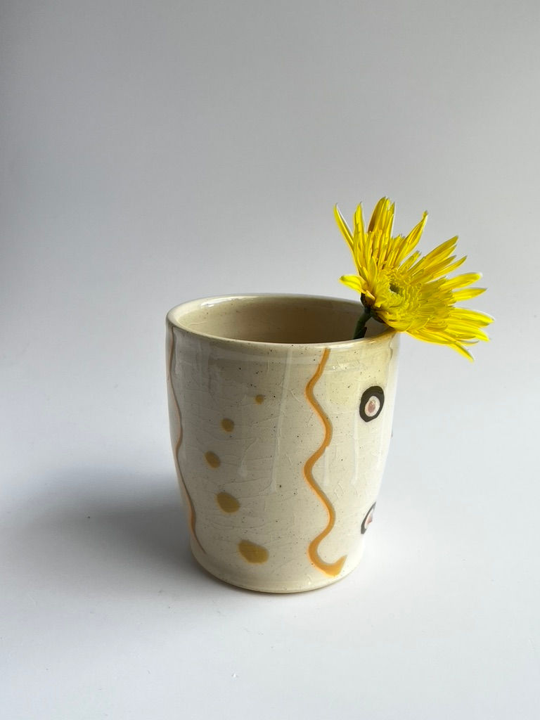 Thumbnail: Cup - Decorated Cream #3