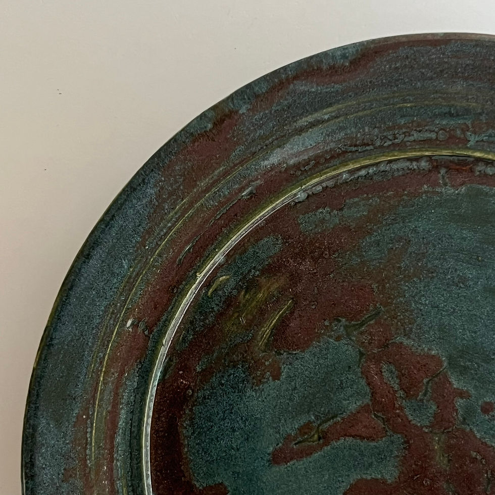 Thumbnail: Plate - Blue and Brown Splatter, 7.5"